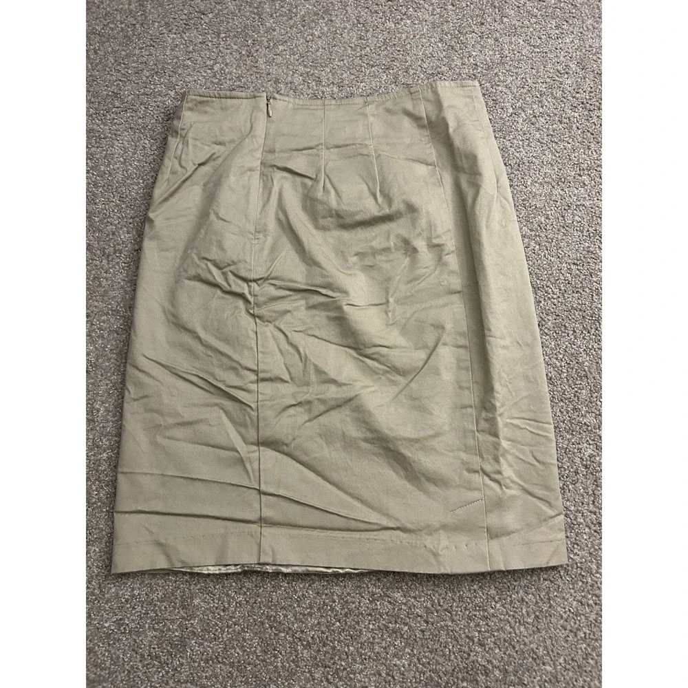 Joan‎ Rivers Pencil Skirt Womens XS Tan Khaki Excellent Cotton Blend Knee Length